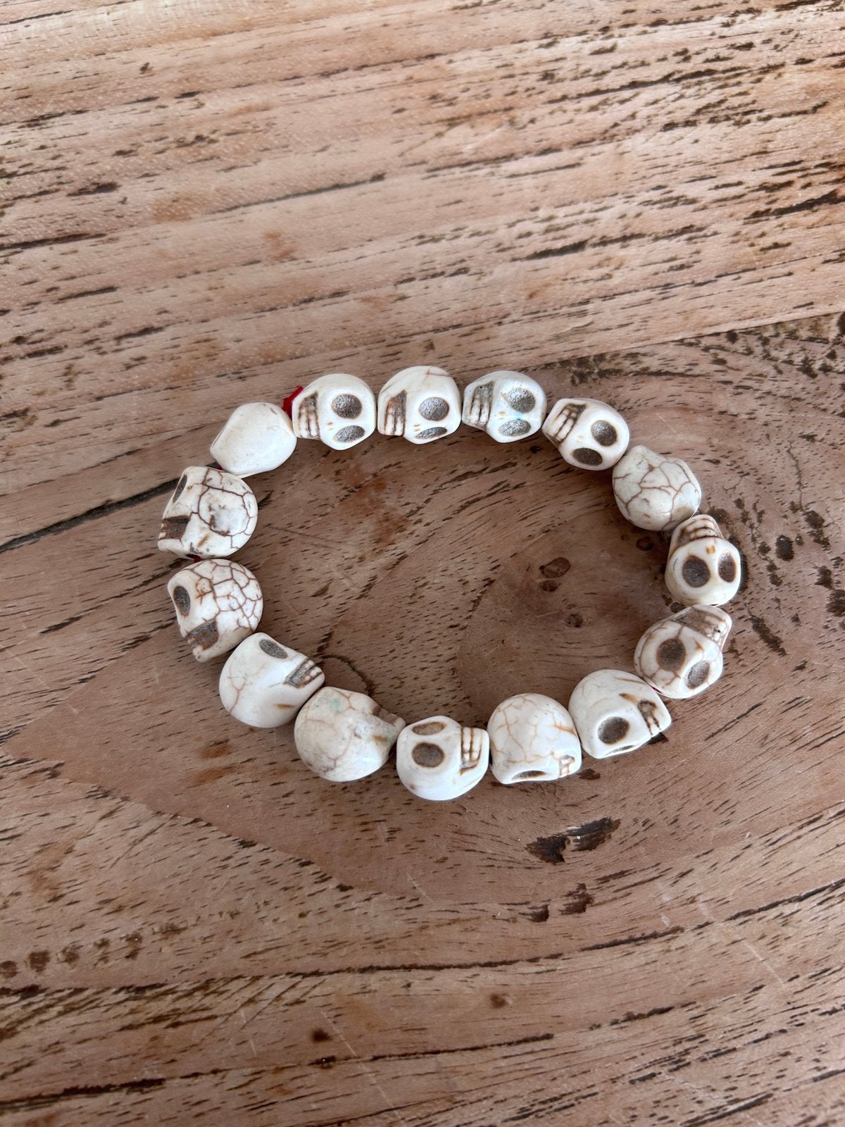 Kralen ibiza armband doodskoppen schedels halloween, Ophalen of Verzenden, Zo goed als nieuw