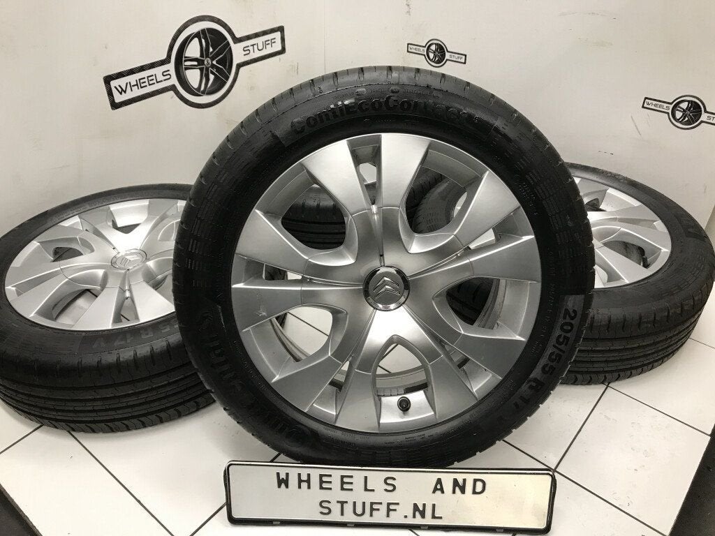 Citroen C4 Berlingo lichtmetaal velgen 17"inch 4x108, Ophalen, Gebruikt, 17 inch, Banden en Velgen