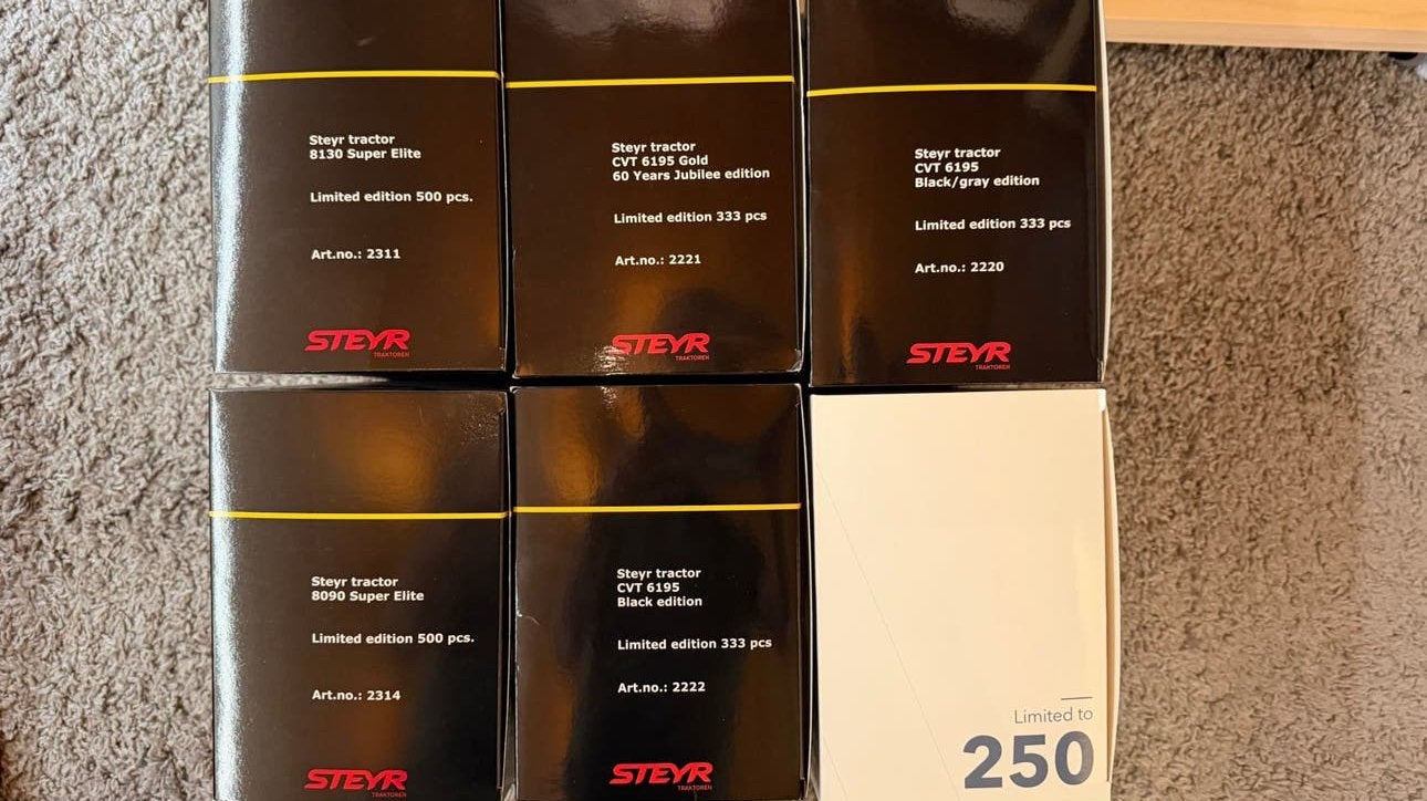 6 x steyr 8130, 8090, 6195 & 6340 Marge models, Ophalen, Zo goed als nieuw, Tractor of Landbouw, Overige merken