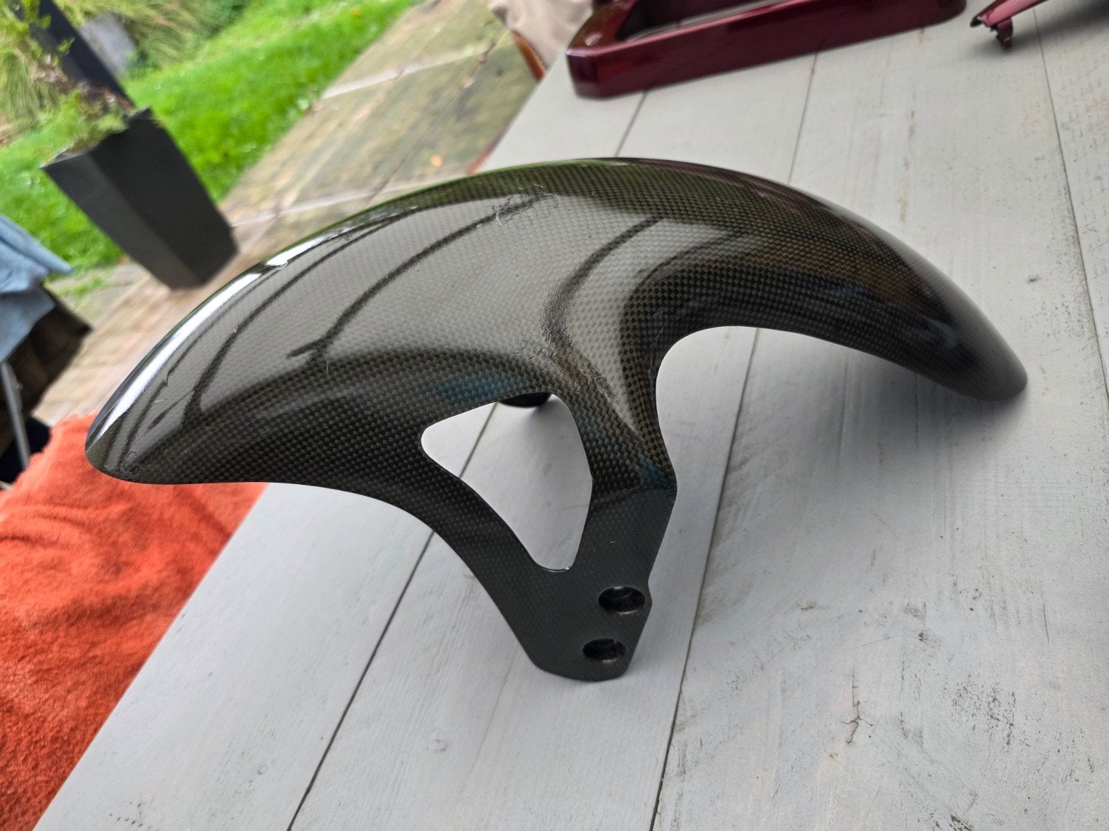 Ducati Monster voorspatbord carbon - vroege bouwjaren, Motoren, Ophalen of Verzenden, Gebruikt