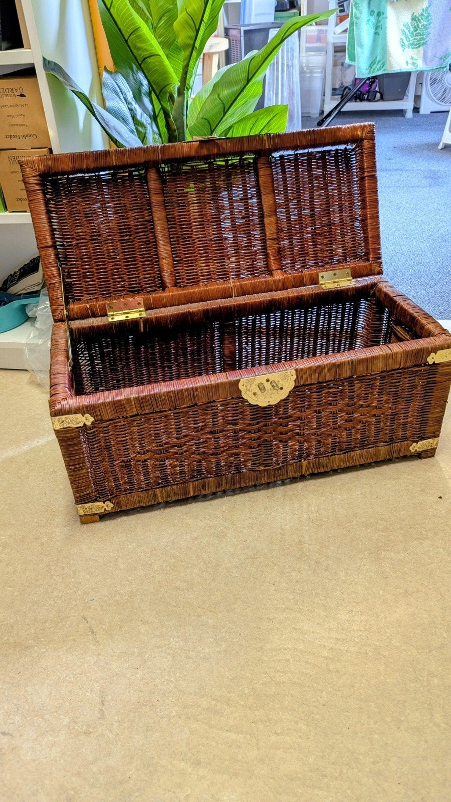 GOEDKOPE  rieten deksel mand - sfeervolle blikvanger 60 70 8, Huis en Inrichting, Ophalen, Zo goed als nieuw, 50 tot 100 cm, Minder dan 50 cm