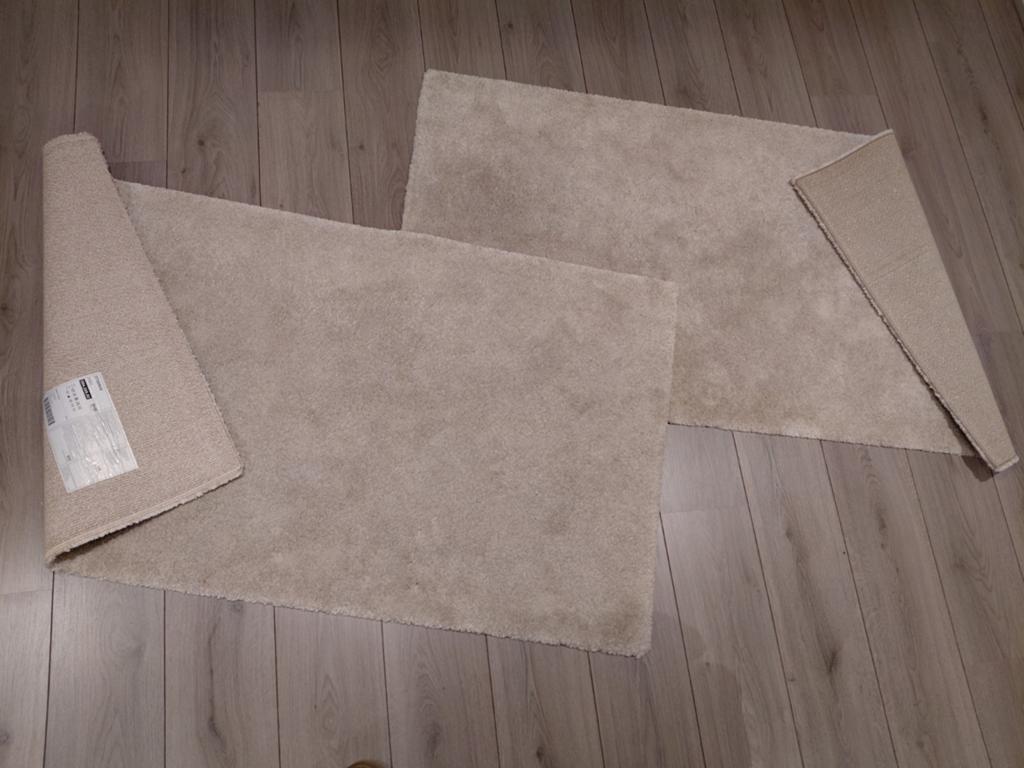 IKEA Stoense Vloerkleed - Beige, 80x150 cm, 100 tot 150 cm, Beige, Zo goed als nieuw, Modern