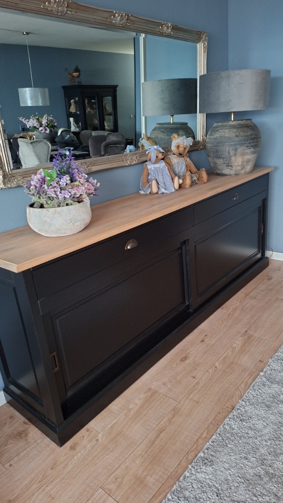 Mooi zwart dressoir, Ophalen, Zo goed als nieuw, 25 tot 50 cm, 200 cm of meer