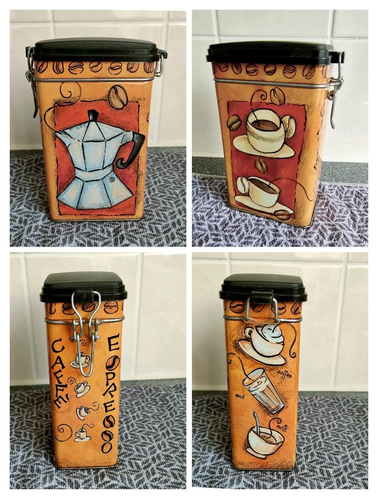 Vintage Koffieblikje, Ophalen, Gebruikt, Overige
