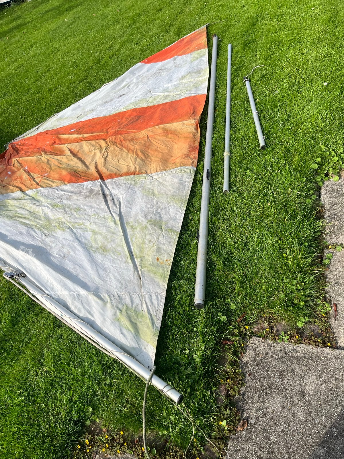 Gebruikt zeil met mast voor kleine boot, Minder dan 3 meter, Gebruikt, Ophalen of Verzenden, Minder dan 15 m²