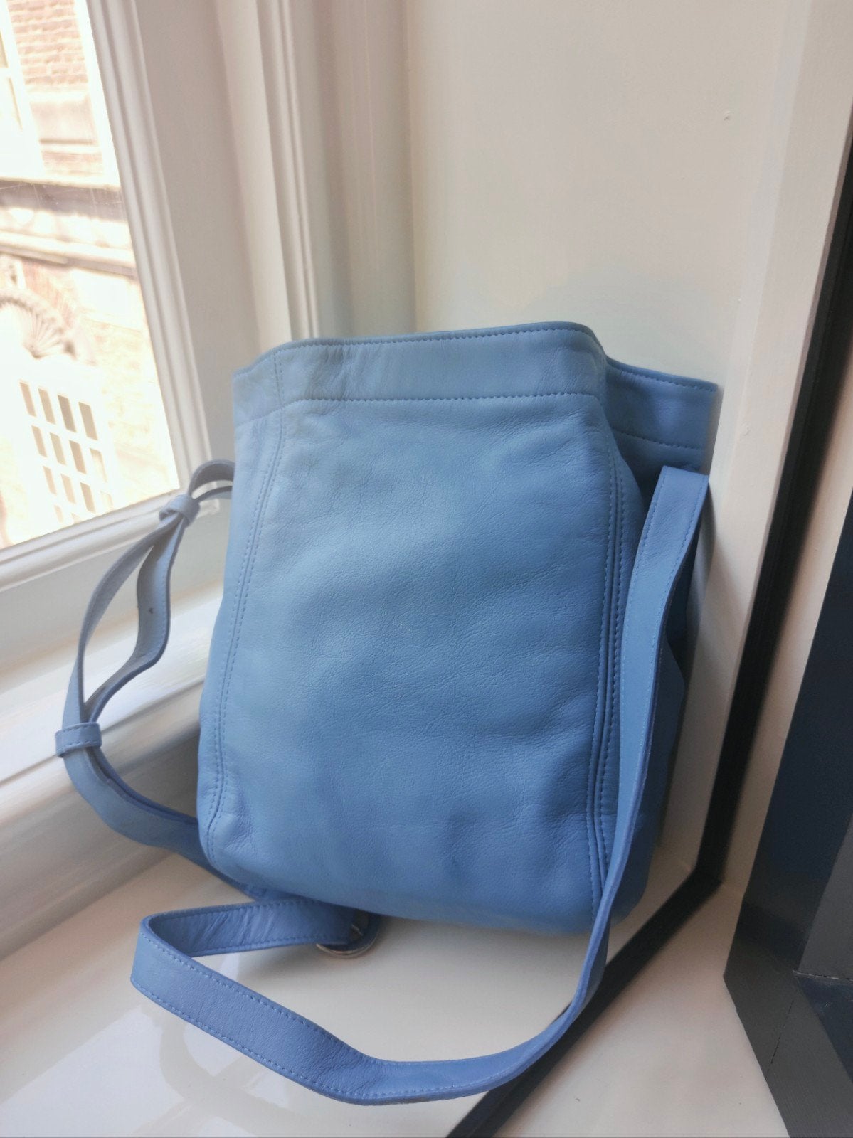 Vintage Coach Soho Leather Bucket Bag 4156 | Baby Blue, Sieraden, Tassen en Uiterlijk, Tassen | Schoudertassen, Overige merken