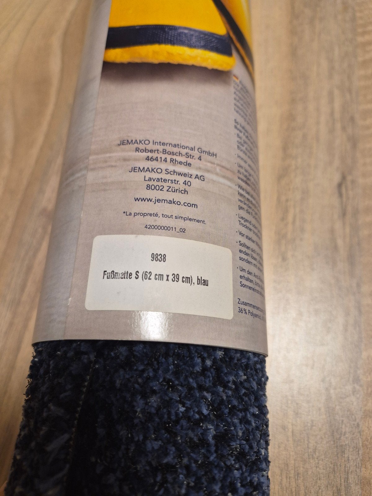 Nieuwe voetmat jemako, Huis en Inrichting, 50 tot 100 cm, Blauw, Nieuw, Rechthoekig
