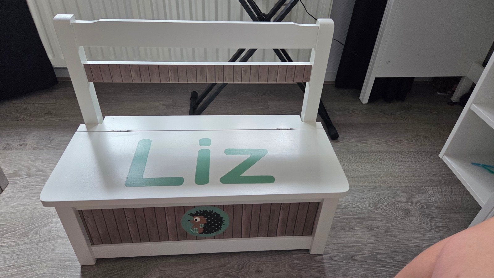 Kinder bankje/kist, Huis en Inrichting, Woonaccessoires | Kisten, Ophalen, Zo goed als nieuw, 100 tot 150 cm, Minder dan 50 cm