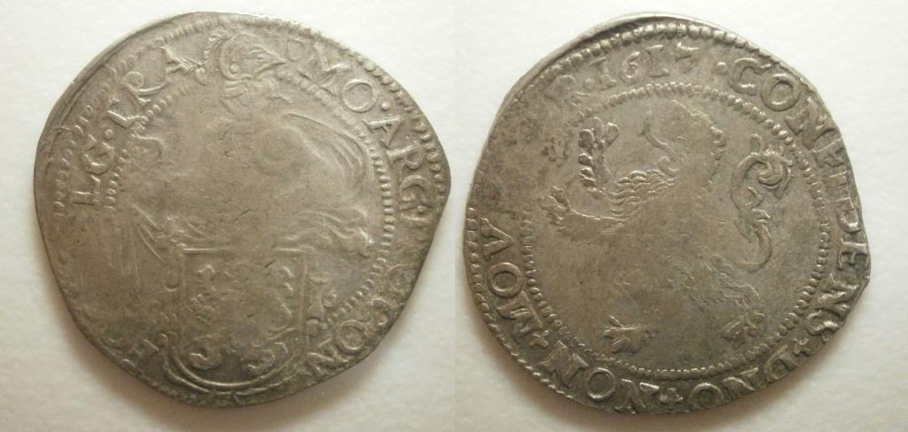 0] Utrecht ½ Leeuwendaalder zilver 1617 - Zeer Zeldzaam -RR, Postzegels en Munten, Munten | Nederland, Vóór koninkrijk, Zilver