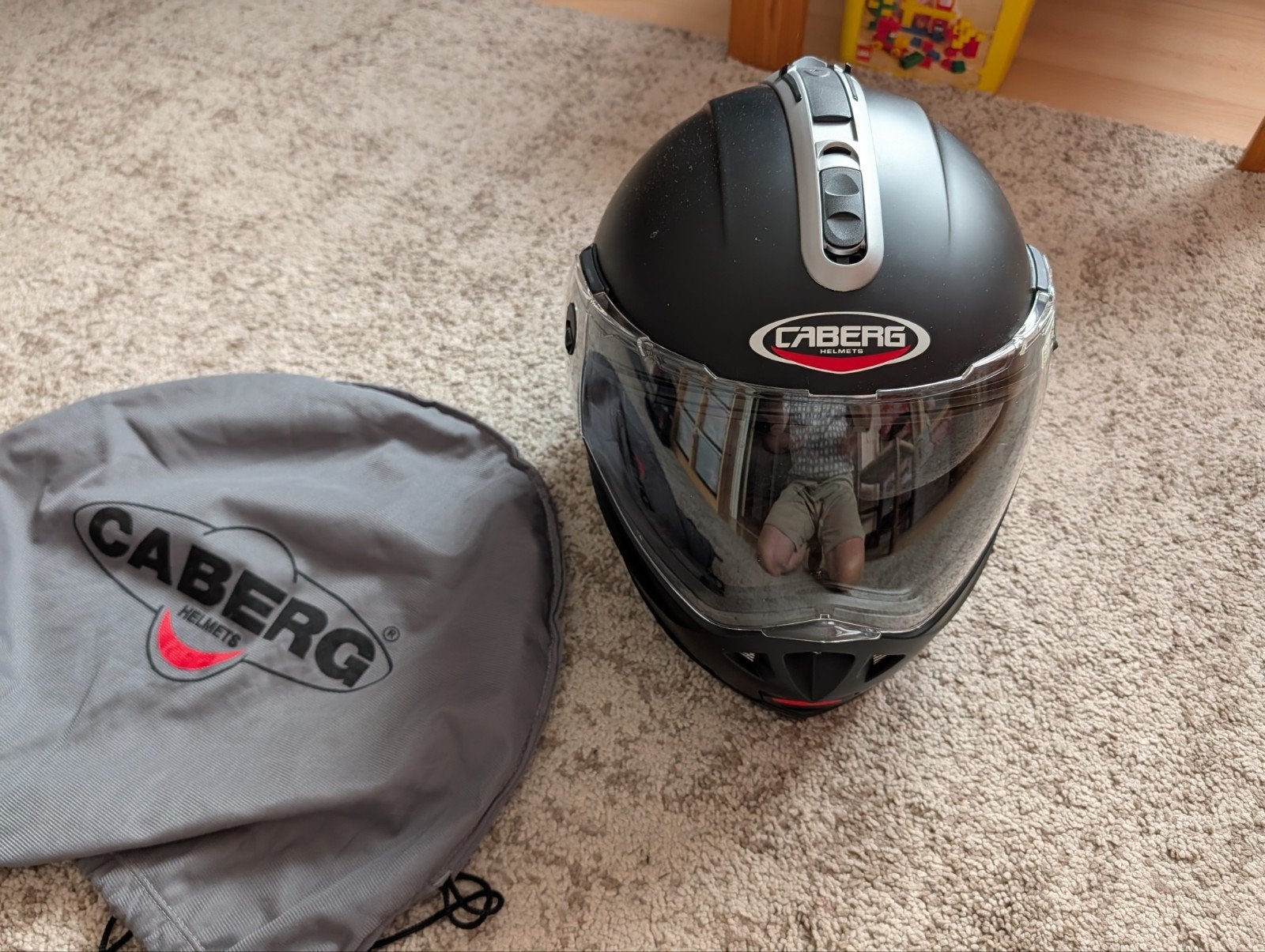 Caberg motorhelm maat XL met 2 vizieren en beschermhoes, Ophalen