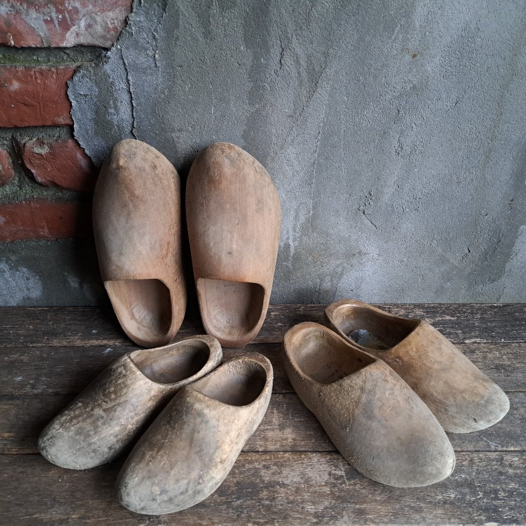 1x Paar oude houten klompen klompjes wooden shoes *Etage3*, Gebruikt, ., Ophalen of Verzenden, .