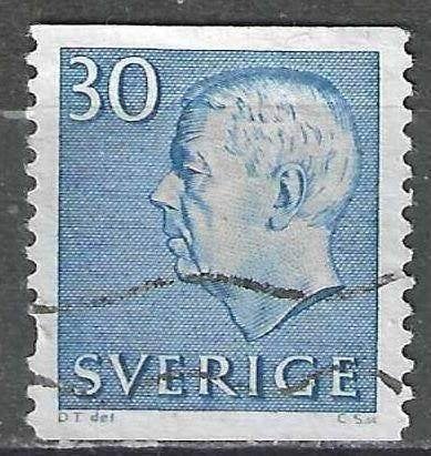 Zweden 1951/1952 - Yvert 361 - Koning Gustav VI - 30 o. (ST), Postzegels en Munten, Postzegels | Europa | Scandinavië, Verzenden