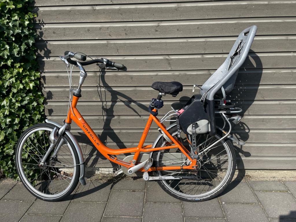 Gazelle Bloom mamafiets met kinderzitje, Ophalen, Gebruikt, Versnellingen, Gazelle