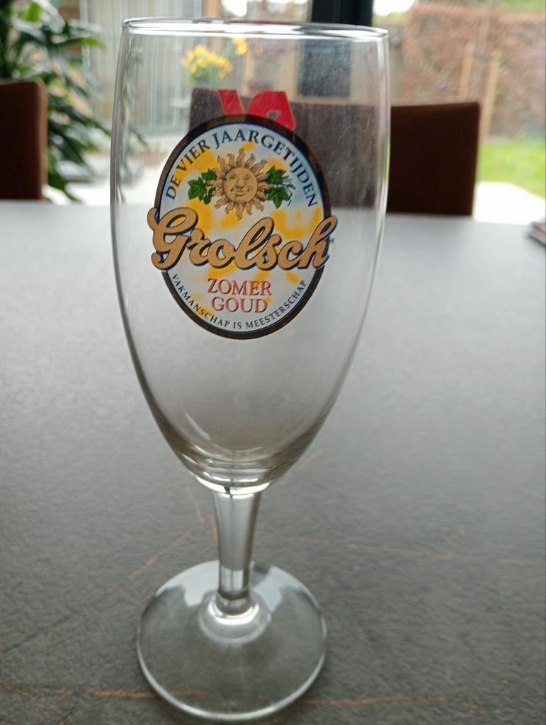 Grolsch glas dubbeldruk, Verzamelen, Biermerken, Ophalen of Verzenden, Zo goed als nieuw, Glas of Glazen, Grolsch