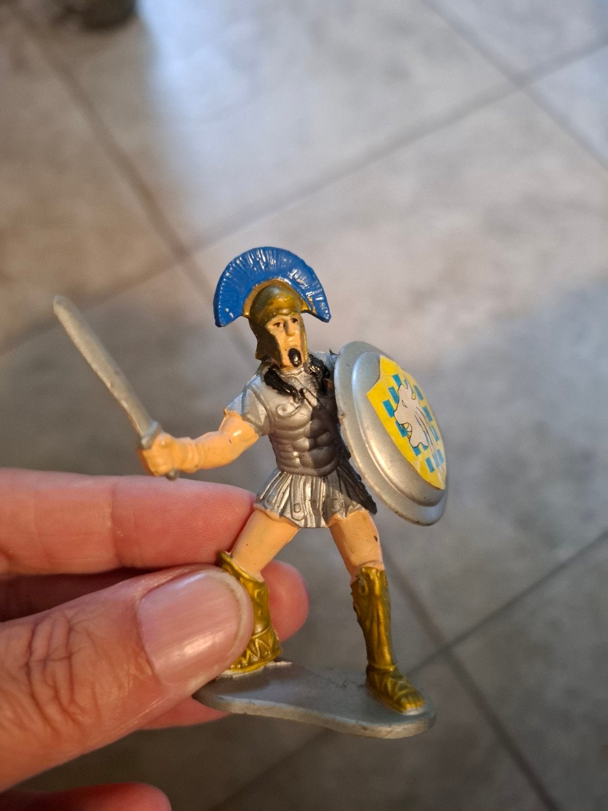 Antiek Romeins Soldaat Speelgoedfiguur, Ophalen, Gebruikt