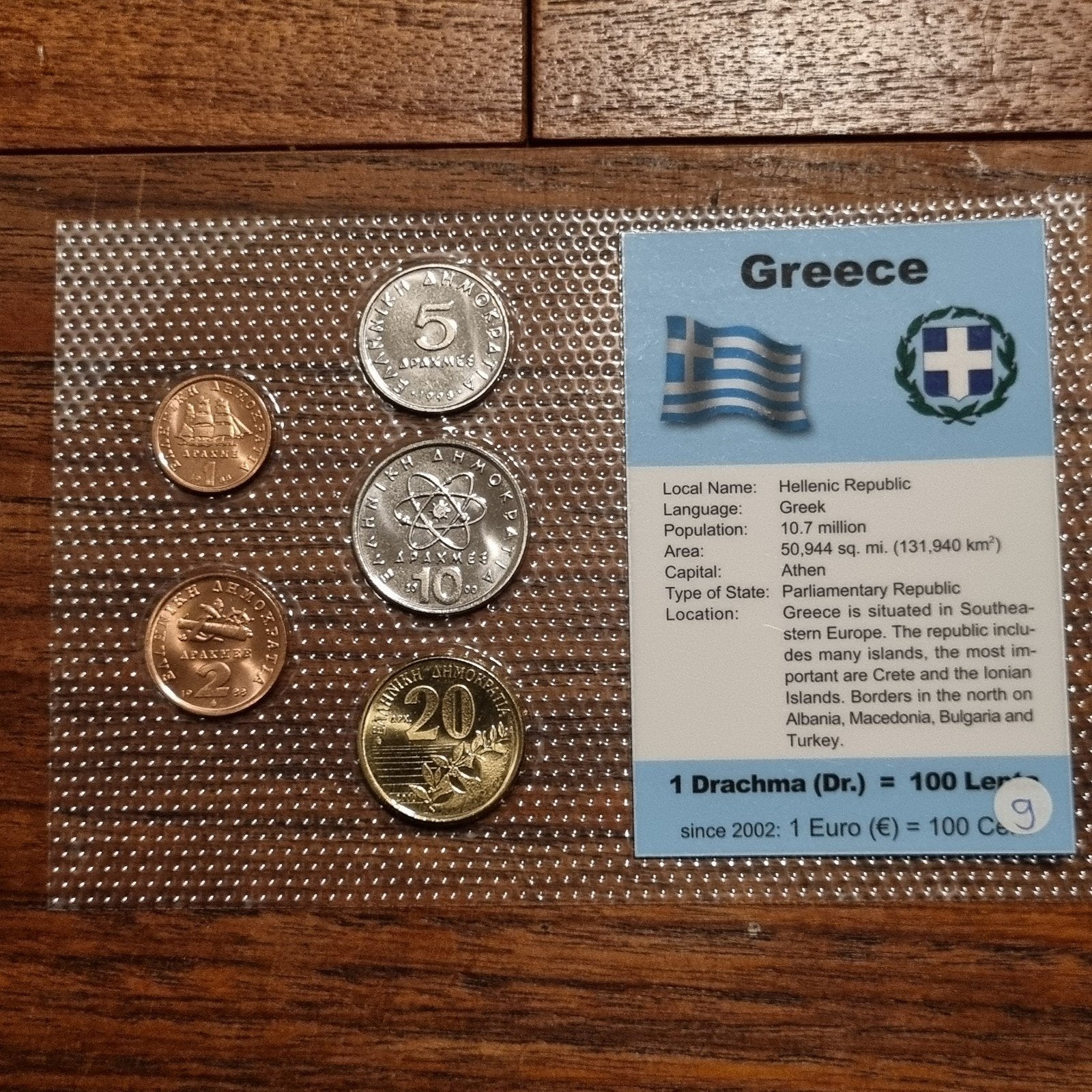 Griekse Drachme Munten Set - 4 stuks, Ophalen of Verzenden, Overige landen, Setje