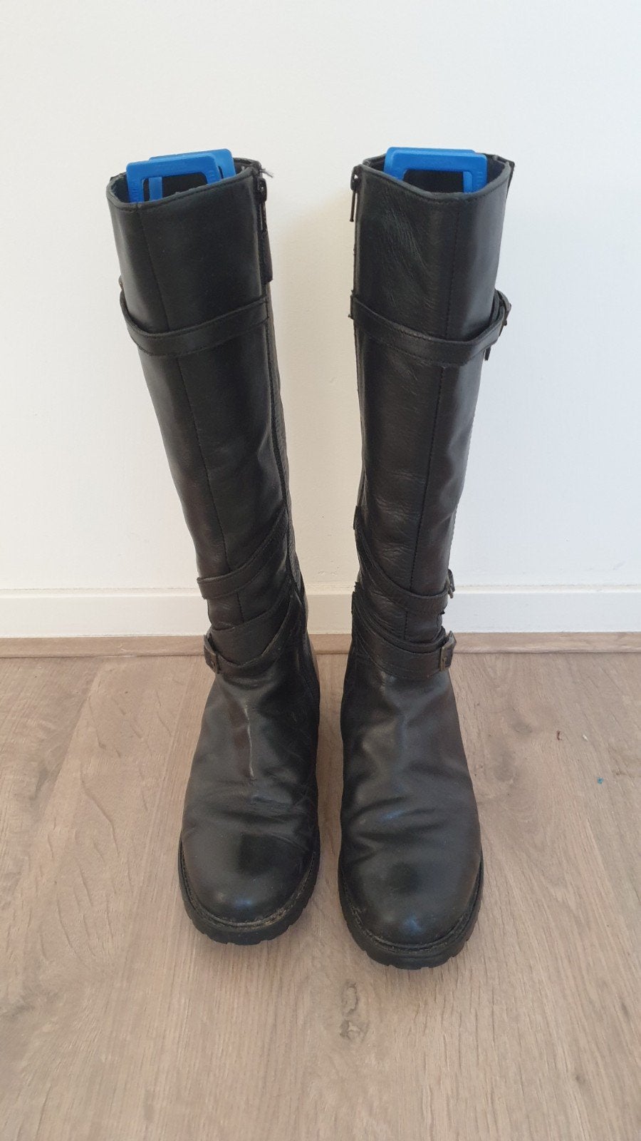 Leren laarzen, Hoge laarzen, Zwart, New shape, Ophalen of Verzenden