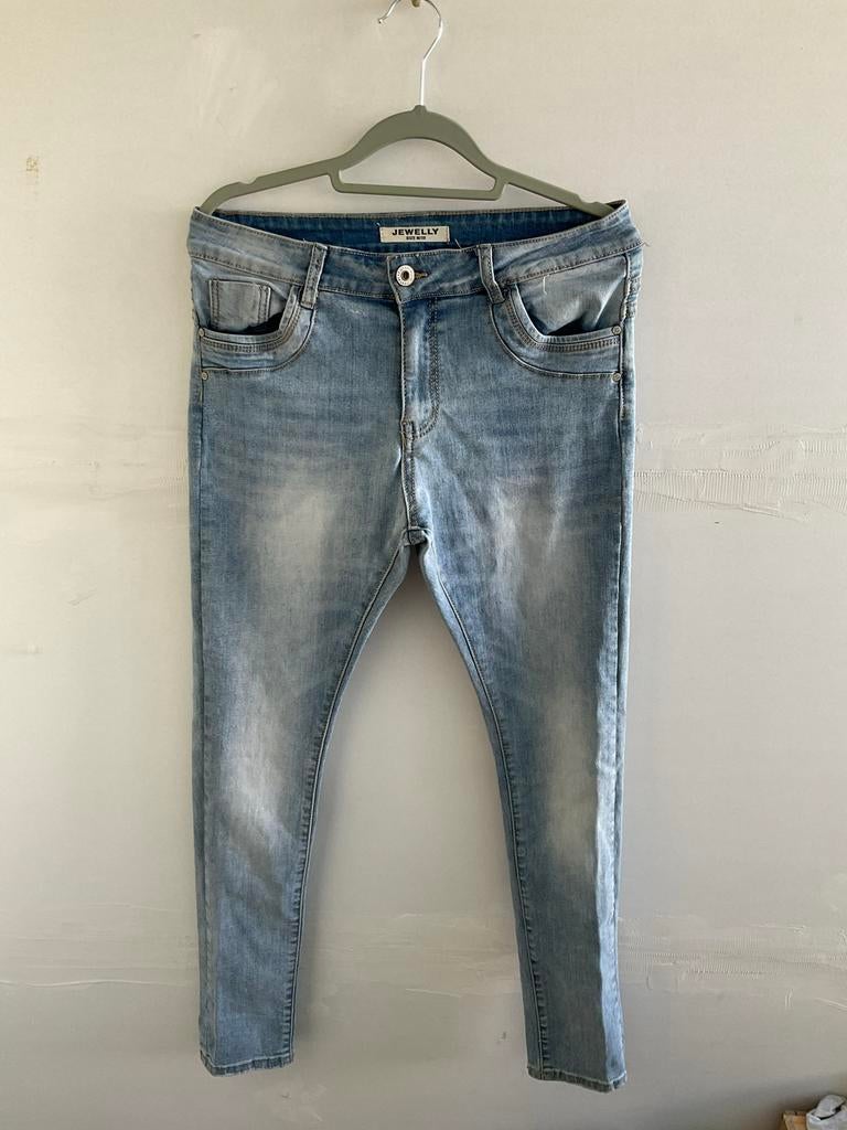 Jewelly jeans - Maat M/38, Kleding | Dames, Spijkerbroeken en Jeans, Verzenden, Zo goed als nieuw, Blauw, W30 - W32 (confectie 38/40)