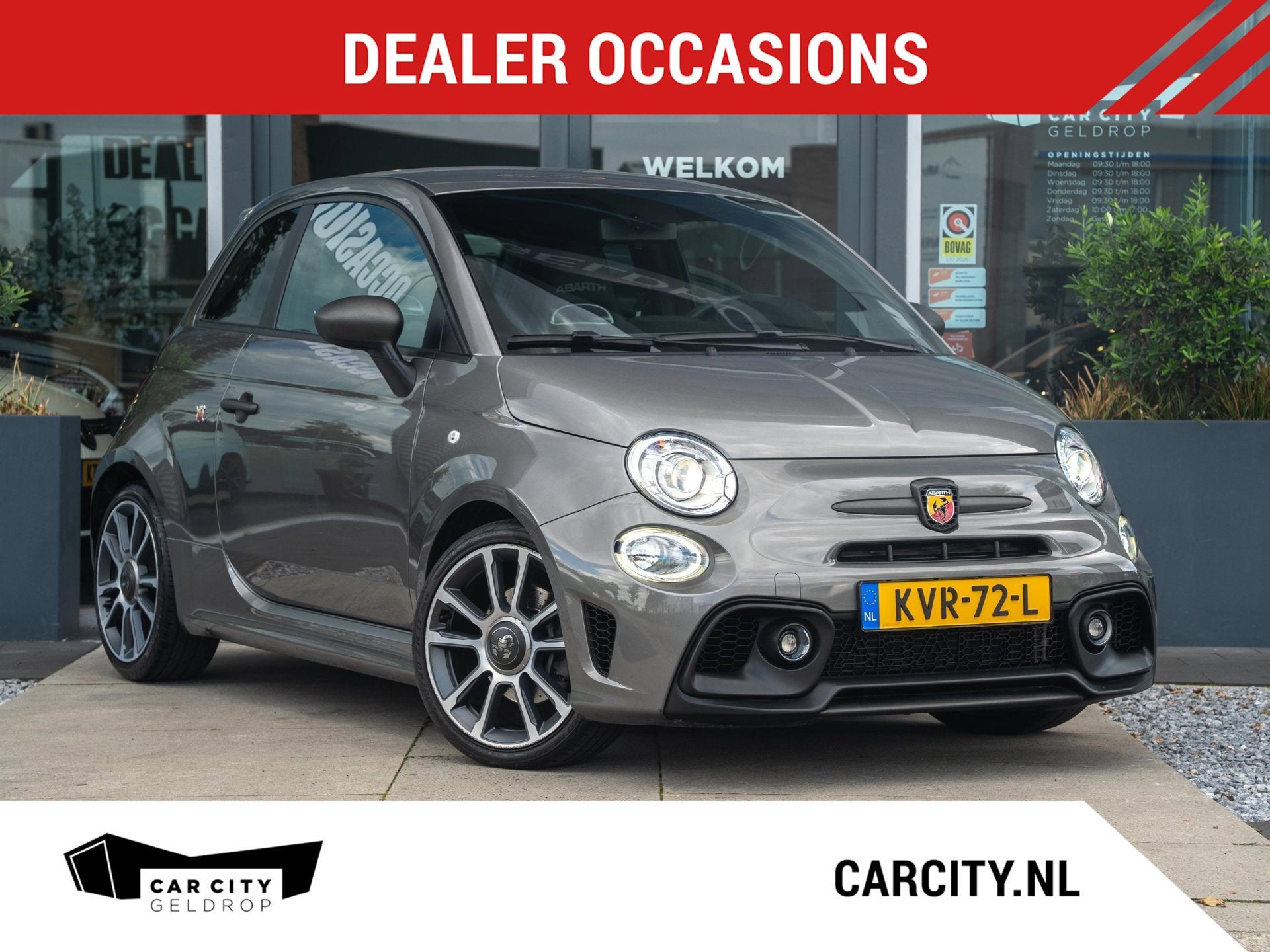 Abarth 595 1.4 T-Jet Turismo | Xenon | Beats | Dimond Stitch, Auto's, Voorwielaandrijving, Dealer onderhouden, Gebruikt, Zwart