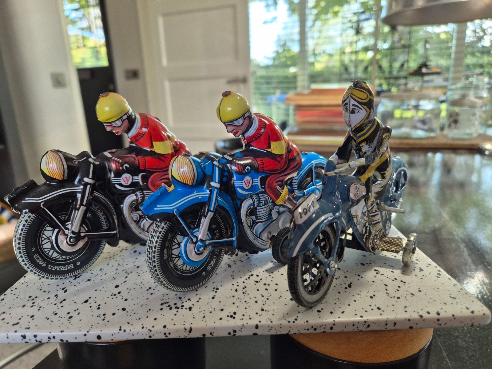 Set van 3 Vintage Blikken Motorfietsen (Tippco / JW Model), Ophalen of Verzenden, Gebruikt