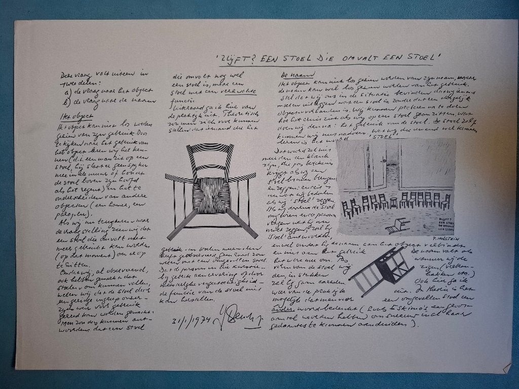 Litho Rijmprenten Dichter J Bernlef 1974 No.1, Ophalen of Verzenden