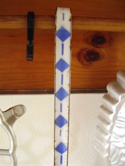 Brocante emaille soeplepel uit Frankrijk, Antiek en Kunst, Ophalen of Verzenden