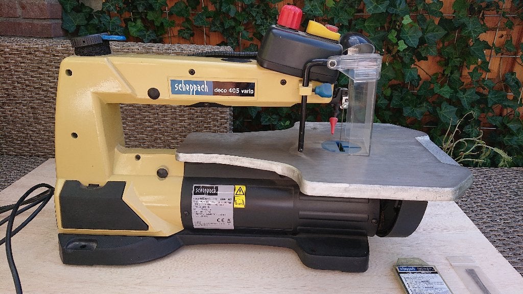 Scheppach Deco 405 Vario Figuurzaag, Ophalen, Scheppach, Zo goed als nieuw, 30 tot 70 mm