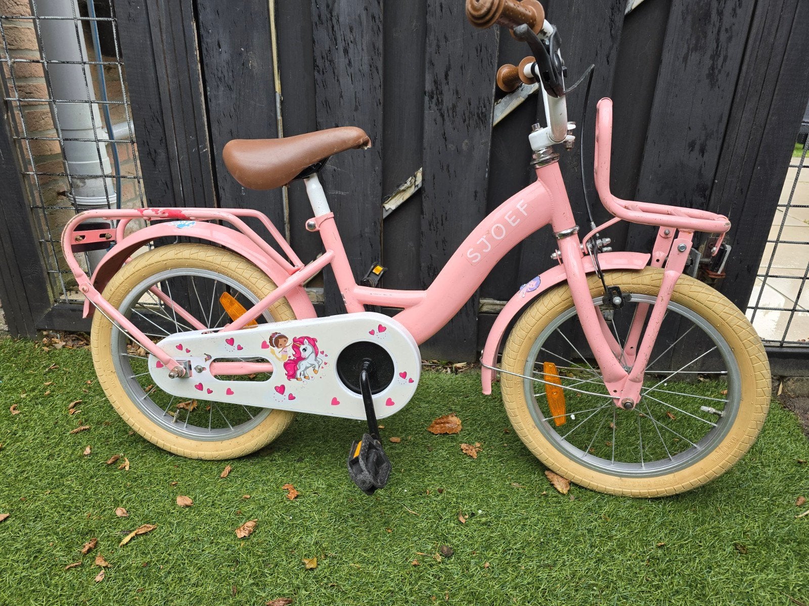 Sjoef kinderfiets 16 inch met gebruiksporen, Fietsen en Brommers, Fietsen | Kinderfietsjes, Ophalen of Verzenden, Gebruikt, 16 tot 20 inch