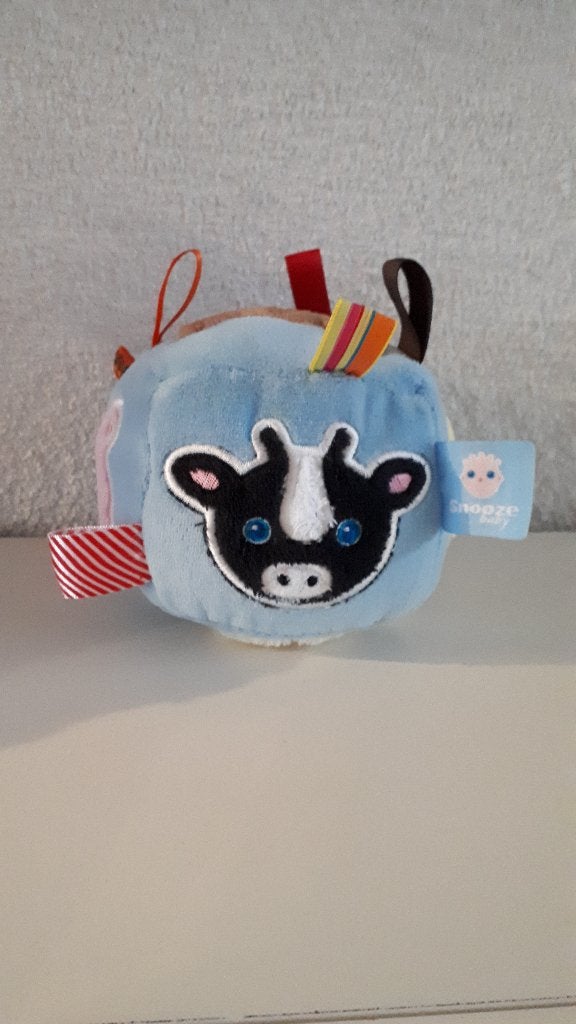 leuke stoffen kubus van Snoozebaby met boerderijdieren, Ophalen of Verzenden, Zo goed als nieuw, Overige typen