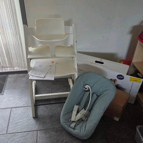 Complete stokke tripp trapp, gekocht in 2023, Kinderen en Baby's, Kinderstoelen, Ophalen, Gebruikt, Meegroeistoel, Aanschuifbaar