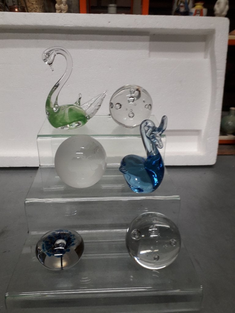 6 VINTAGE GLAZEN PAPERWEIGHTS ( per st te koop voor 5 EURO, Antiek en Kunst, Ophalen of Verzenden