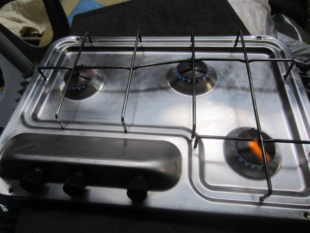 3 pits gasstel, Caravans en Kamperen, Ophalen of Verzenden, Gebruikt