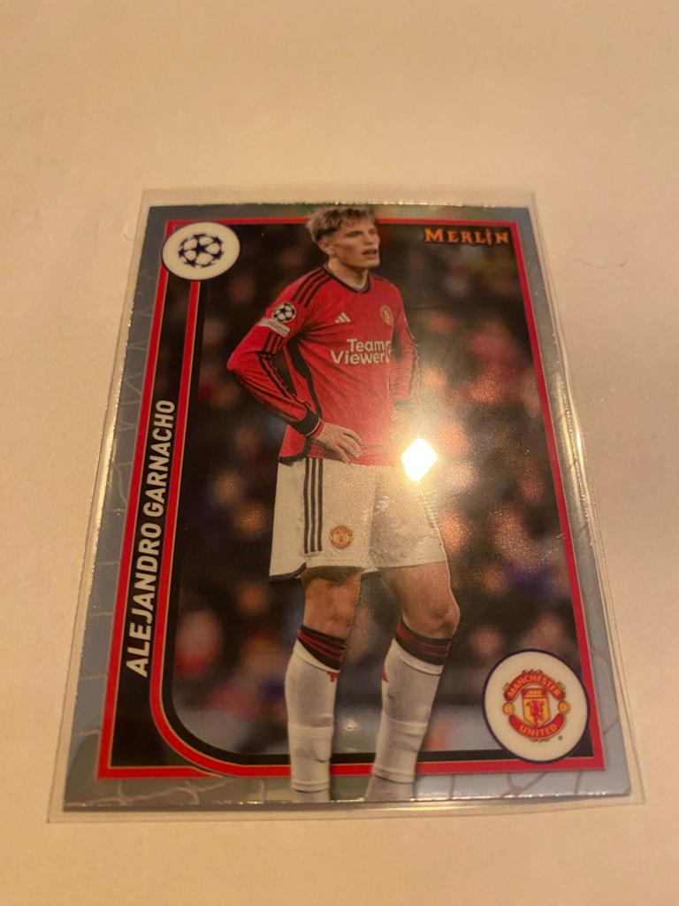 Alejandro Garnacho Topps Merlin Manchester United #82, Hobby en Vrije tijd, Stickers en Plaatjes, Zo goed als nieuw, Plaatje, Ophalen of Verzenden