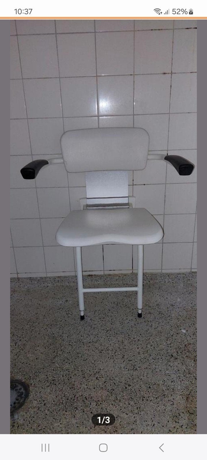 Douchestoel inklapbaar (muurbevestiging), Ophalen of Verzenden, Gebruikt