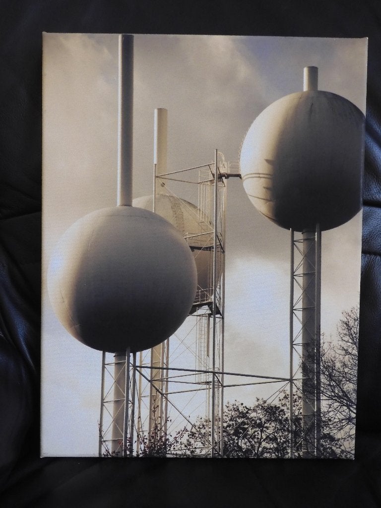 watertoren Waterbollen Quist Eindhoven Stratum op canvas, Ophalen of Verzenden, Canvas of Doek, A1 t/m A3, Overige onderwerpen