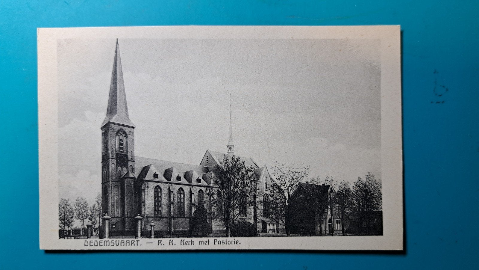 Dedemsvaart kerk met pastorie, Ophalen of Verzenden, Voor 1920, Ongelopen, Overijssel