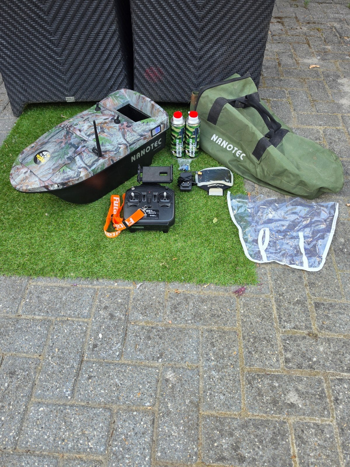 Nanotec Pro Voerboot met Vexilar Sonarphone Dieptemeter gps, Ophalen of Verzenden, Zo goed als nieuw, Overige typen