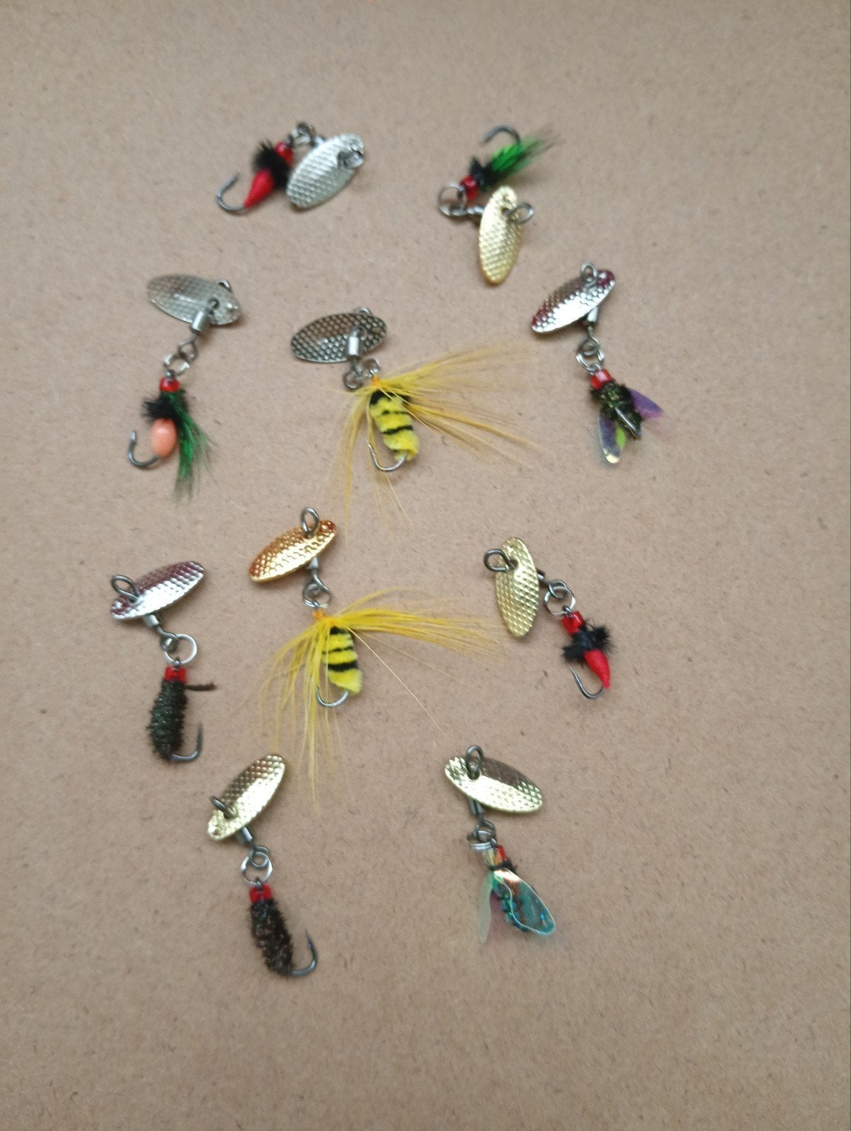 10 Vliegjes met Spinner - Ideaal voor Vliegvissen (1 gram), Watersport en Boten, Verzenden, Nieuw, Haak