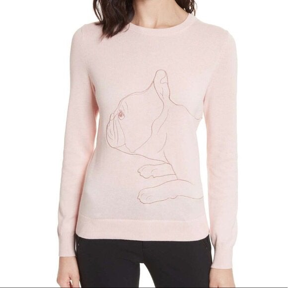Ted Baker superzacht zomertruitjeroze buldogprint Ted40=40, Verzenden, Nieuw, Maat 38/40 (M), Roze