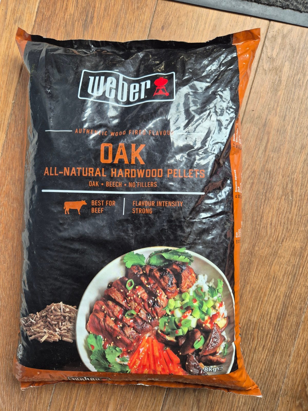 Weber eikenhout pellets 8kg, Ophalen, Nieuw, Weber