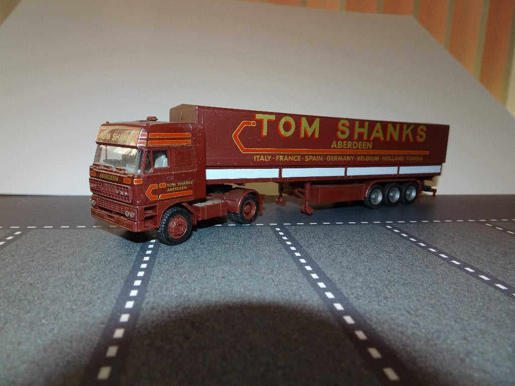 955 herpa daf 3600 ati space tom shanks engeland 1:87 truck, Ophalen of Verzenden, Zo goed als nieuw, Bus of Vrachtwagen, Herpa