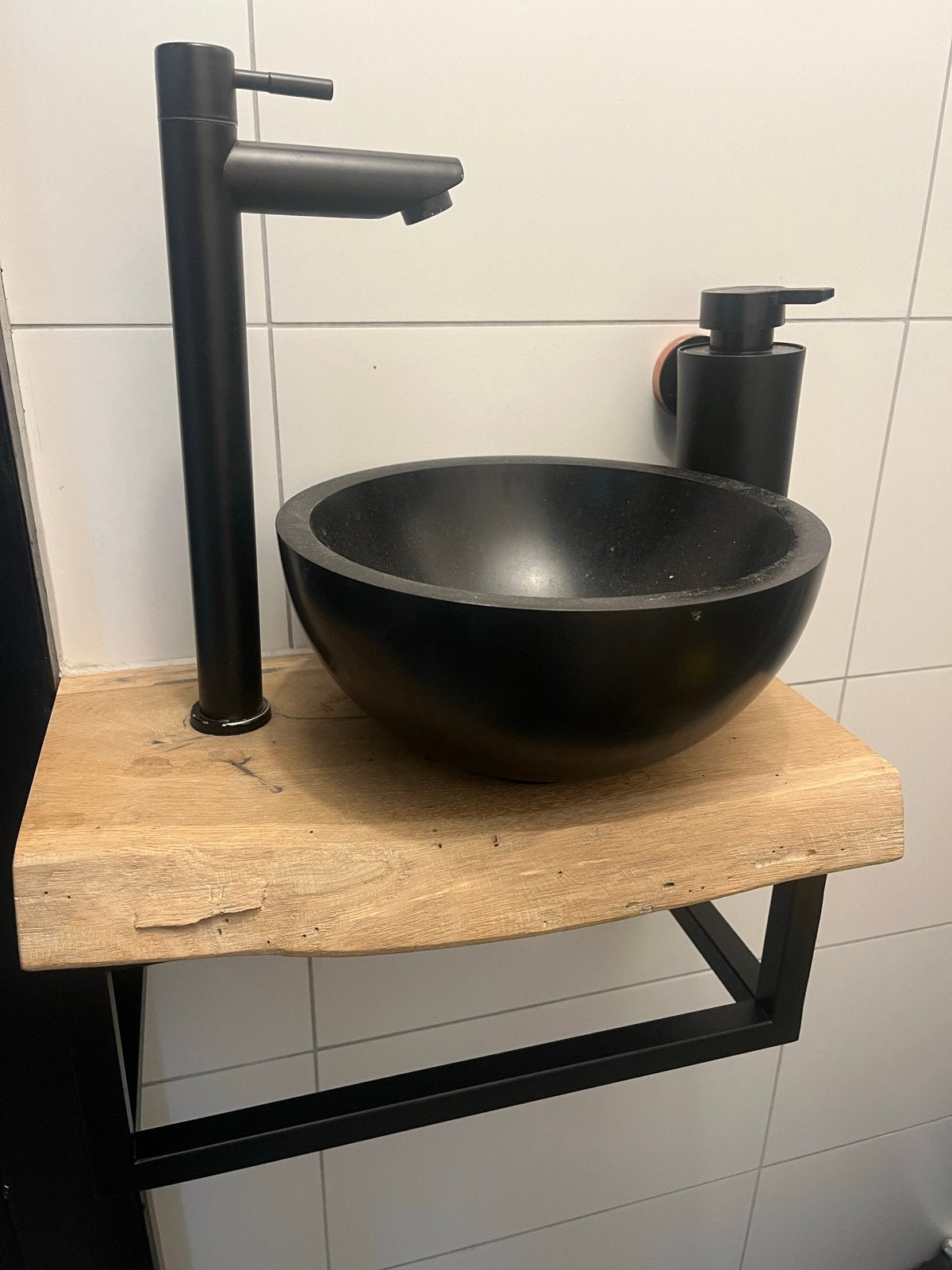 Zwarte waskom, diameter 25,5 cm, hoogte 11 cm, Ophalen, Gebruikt