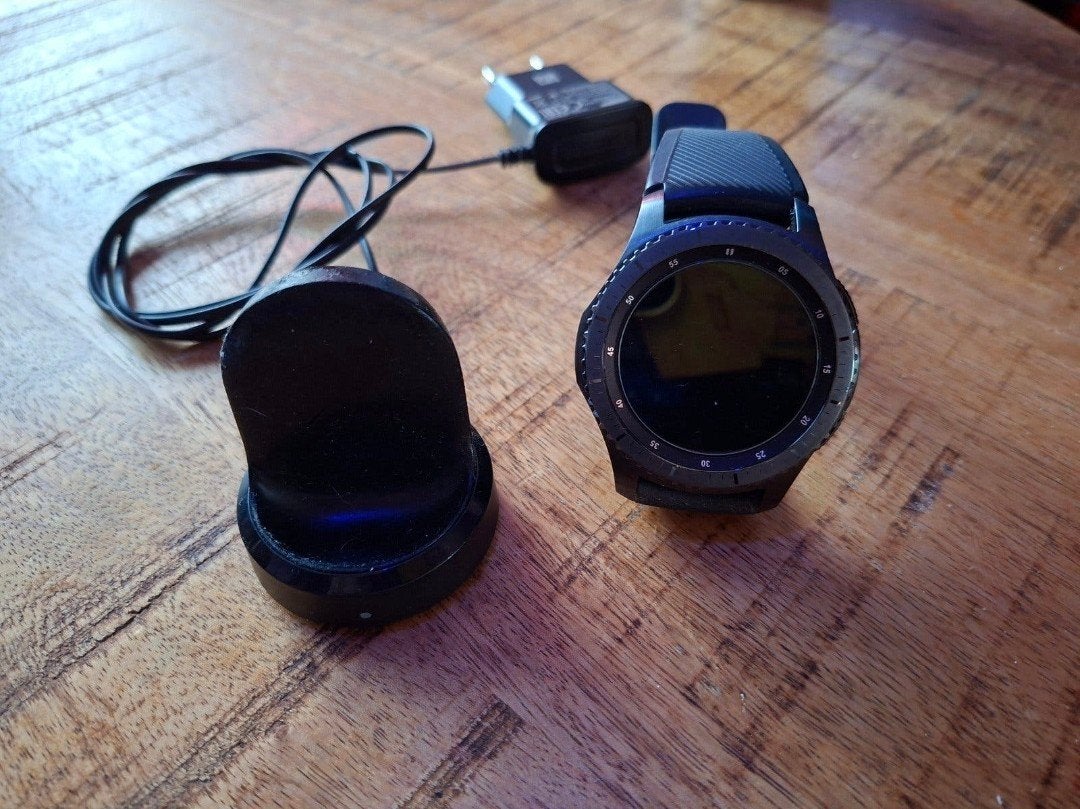 Samsung Gear S3 Frontier Smartwatch Zwart, Sieraden, Tassen en Uiterlijk, Smartwatches, Gebruikt, Zwart, Ophalen of Verzenden