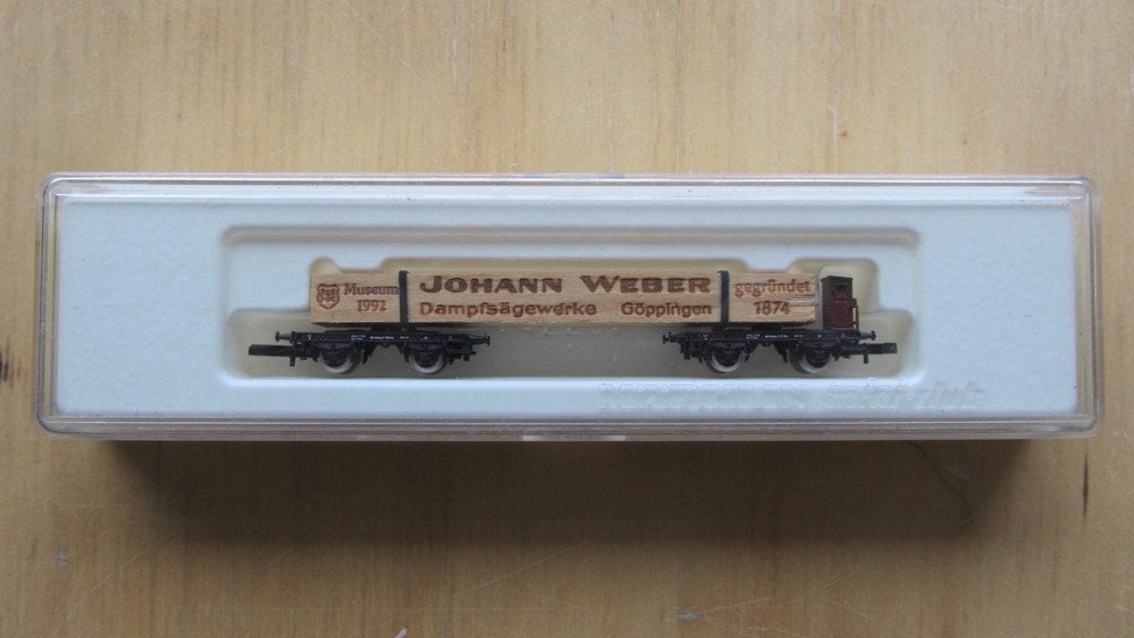 Märklin mini club : museumwagen 1992 - Johann Weber - 1/220, Gebruikt, Gelijkstroom, Wagon, Ophalen of Verzenden