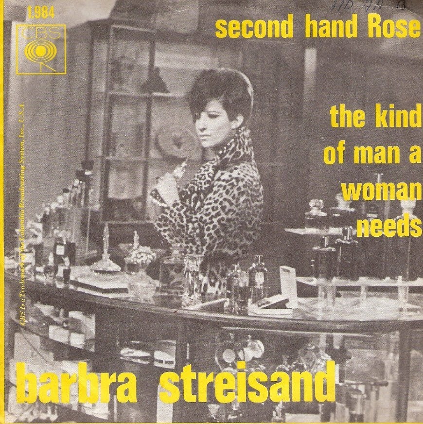 Barbra Streisand - Second Hand Rose -1966 € 5,00, Cd's en Dvd's, Vinyl Singles, Ophalen, Gebruikt, Pop