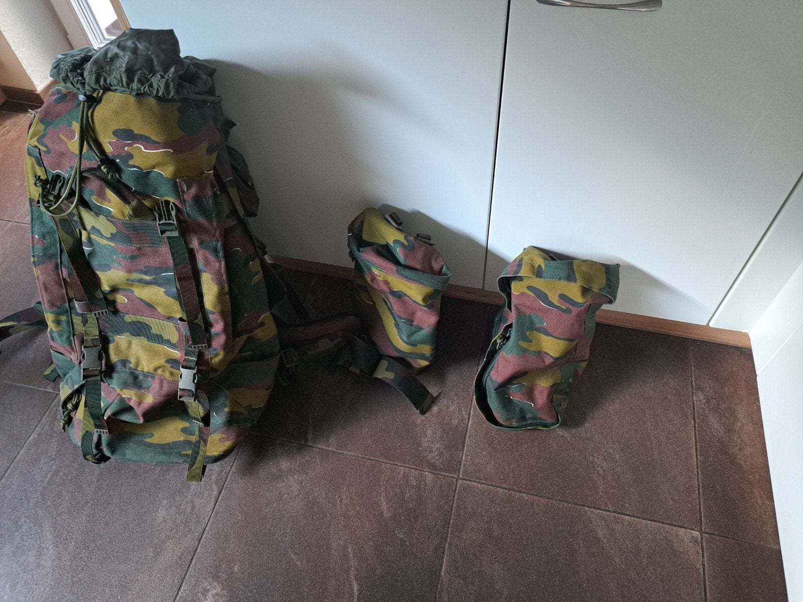 Belgisch Leger Rugzak - 120L met  Sidebags, Ophalen of Verzenden, Landmacht, Nederland, Overige typen