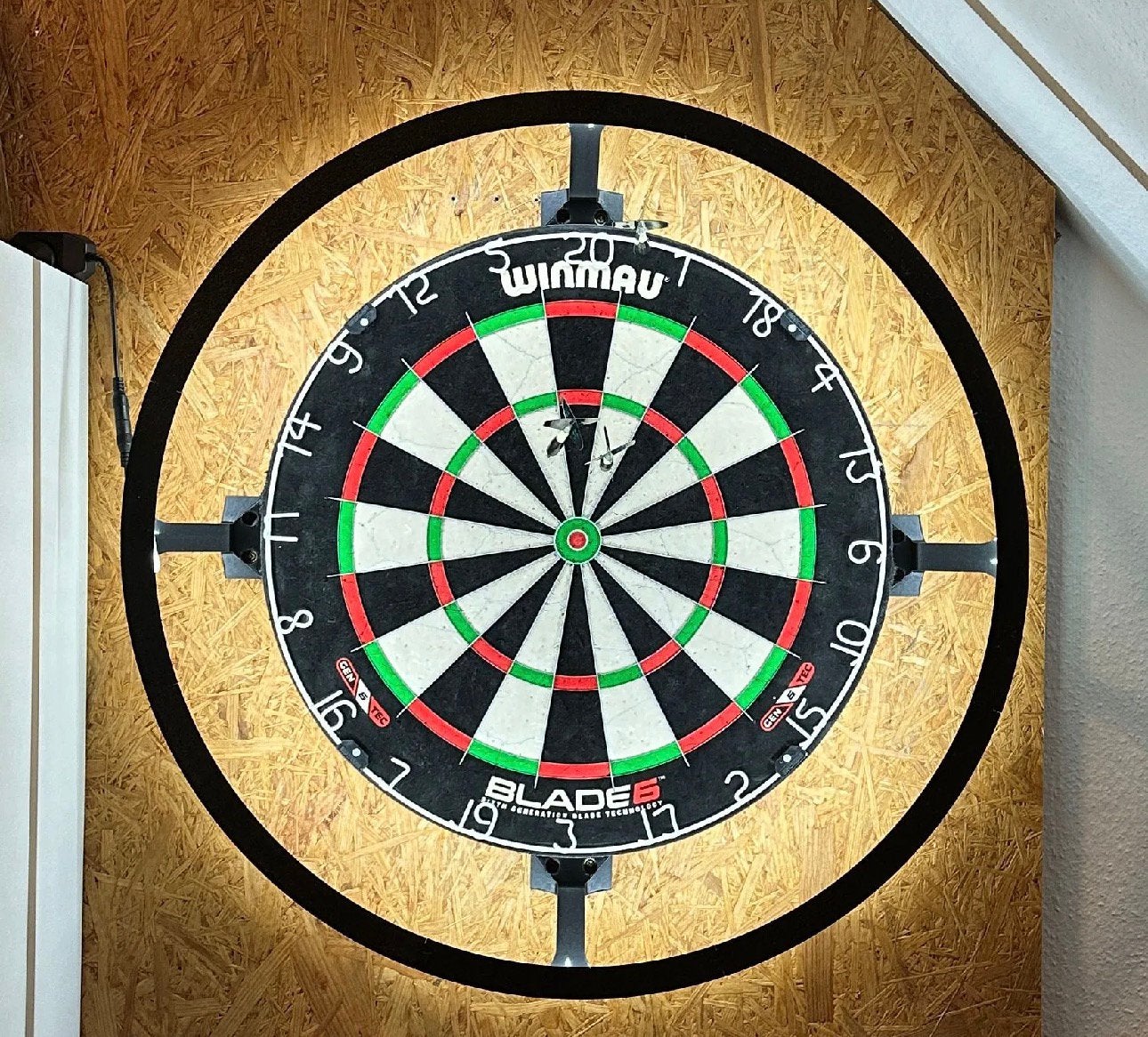 Lichtring dartbord incl LED, Sport en Fitness, Darts, Ophalen of Verzenden, Nieuw