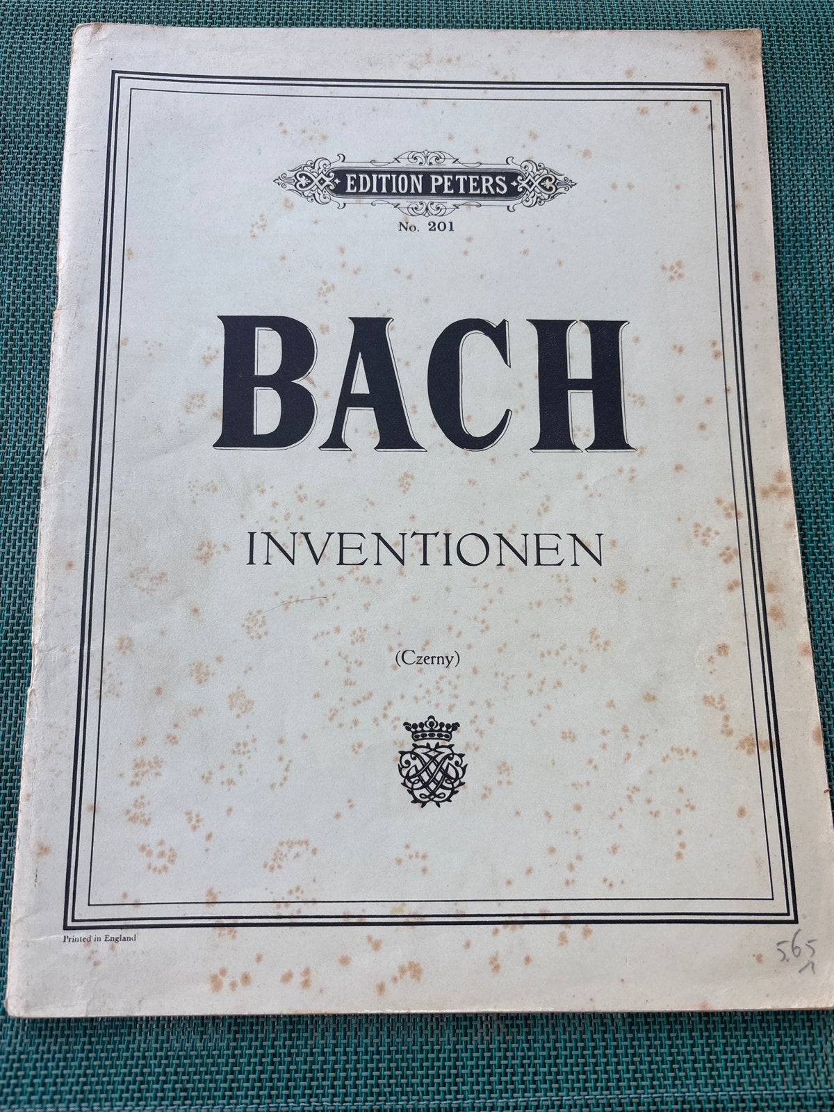 Bach Inventies (Czerny) - Edition Peters Pianomuziek, Gebruikt, Klassiek, Ophalen of Verzenden, Artiest of Componist