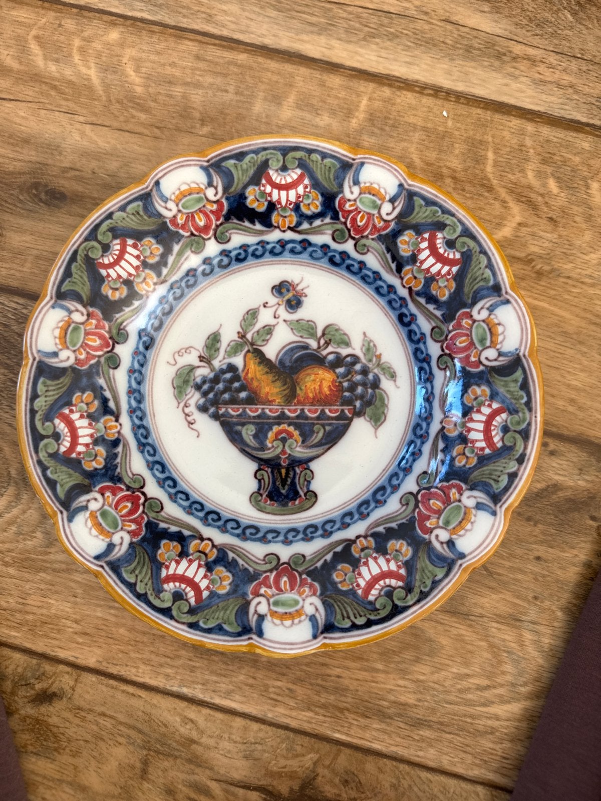 Makkum Aardewerk Wandbord met Fruitmotief, Antiek en Kunst, Ophalen of Verzenden