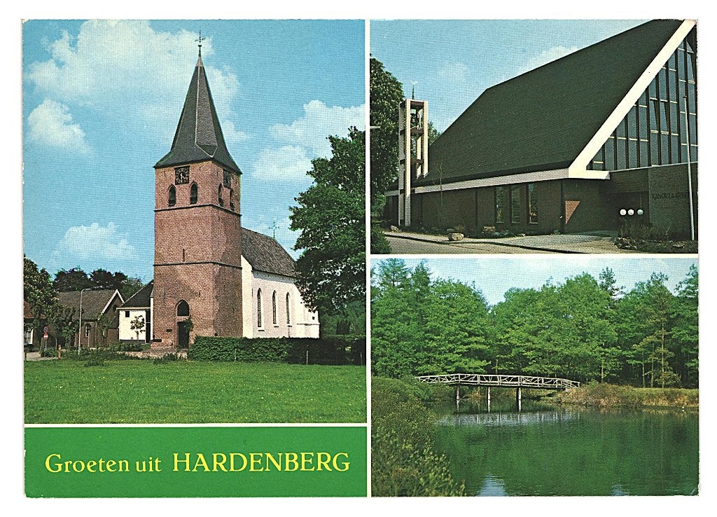 37260 Hardenberg Ov 80+ Gelopen met postzegel, Ophalen of Verzenden, 1980 tot heden, Gelopen, Overijssel